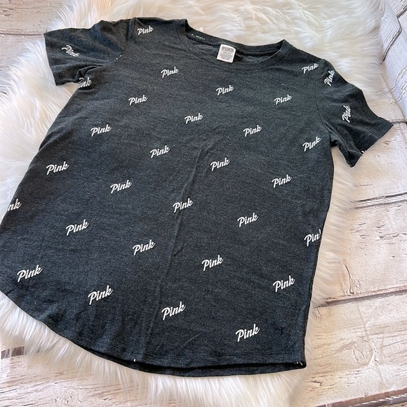 Pink By Victoria’s Secret KNIT SHORT SLEEVE PERFECT T-SHIRT - Picture 1 of 2